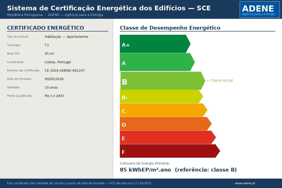 Certificado energético de um imóvel — documento obrigatório para venda de casa em Portugal